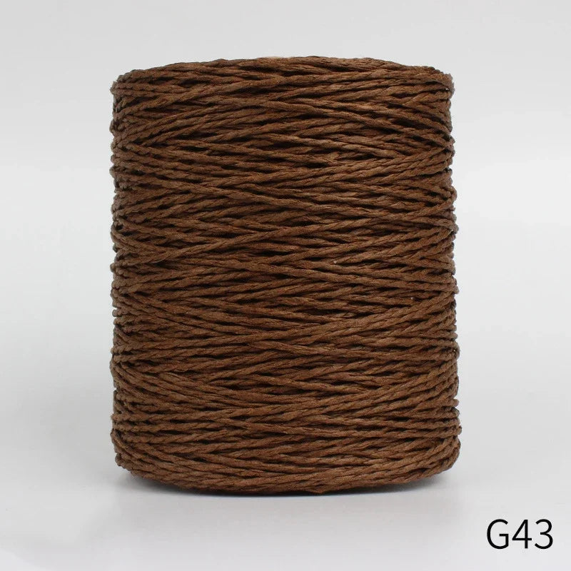 1Roll 280-300M Colorful Threads Natural Raffia Straw Yarn