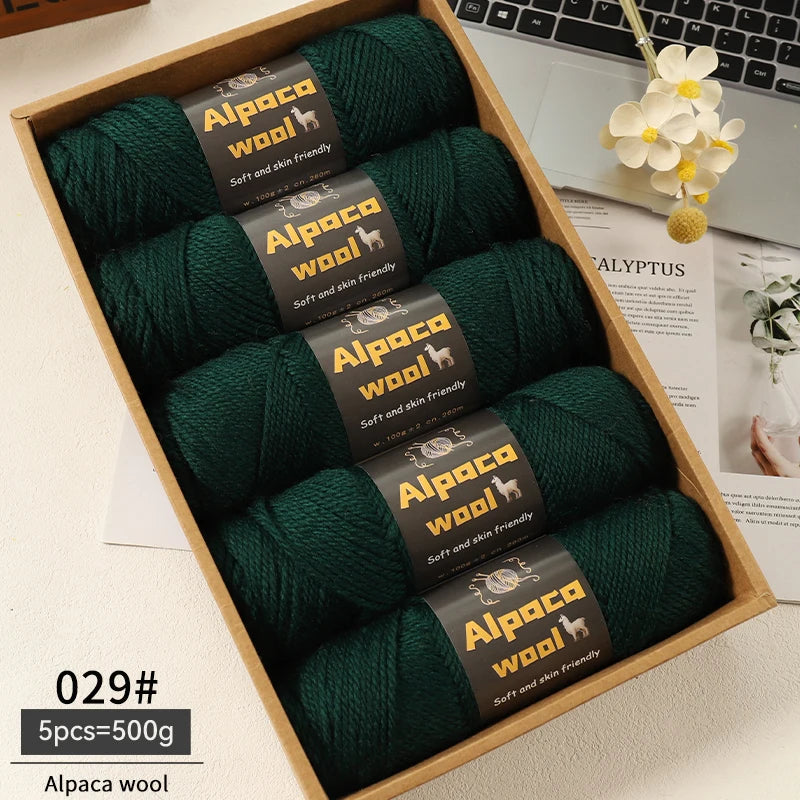 500g Alpaca Wool 245 Chunky Knitting Yarn | 5Pcs/Pack