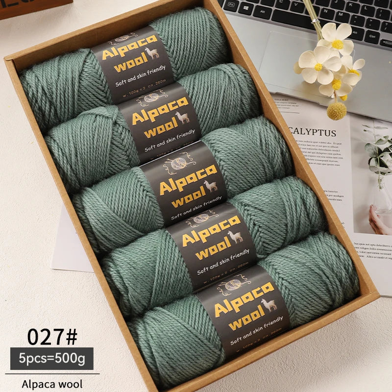 500g Alpaca Wool 245 Chunky Knitting Yarn | 5Pcs/Pack