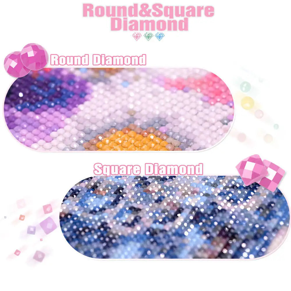 Huacan Full Square Round Diamond Painting Sailboat Sea Diamond Mosaic Landscape Art Wall Decor