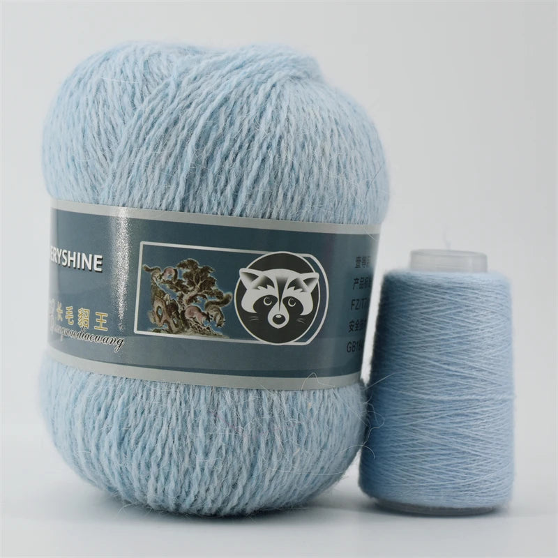Mink Fur Yarn for Knitting and Crochet 2-Ply | 1 Skein 340 M 50+20g