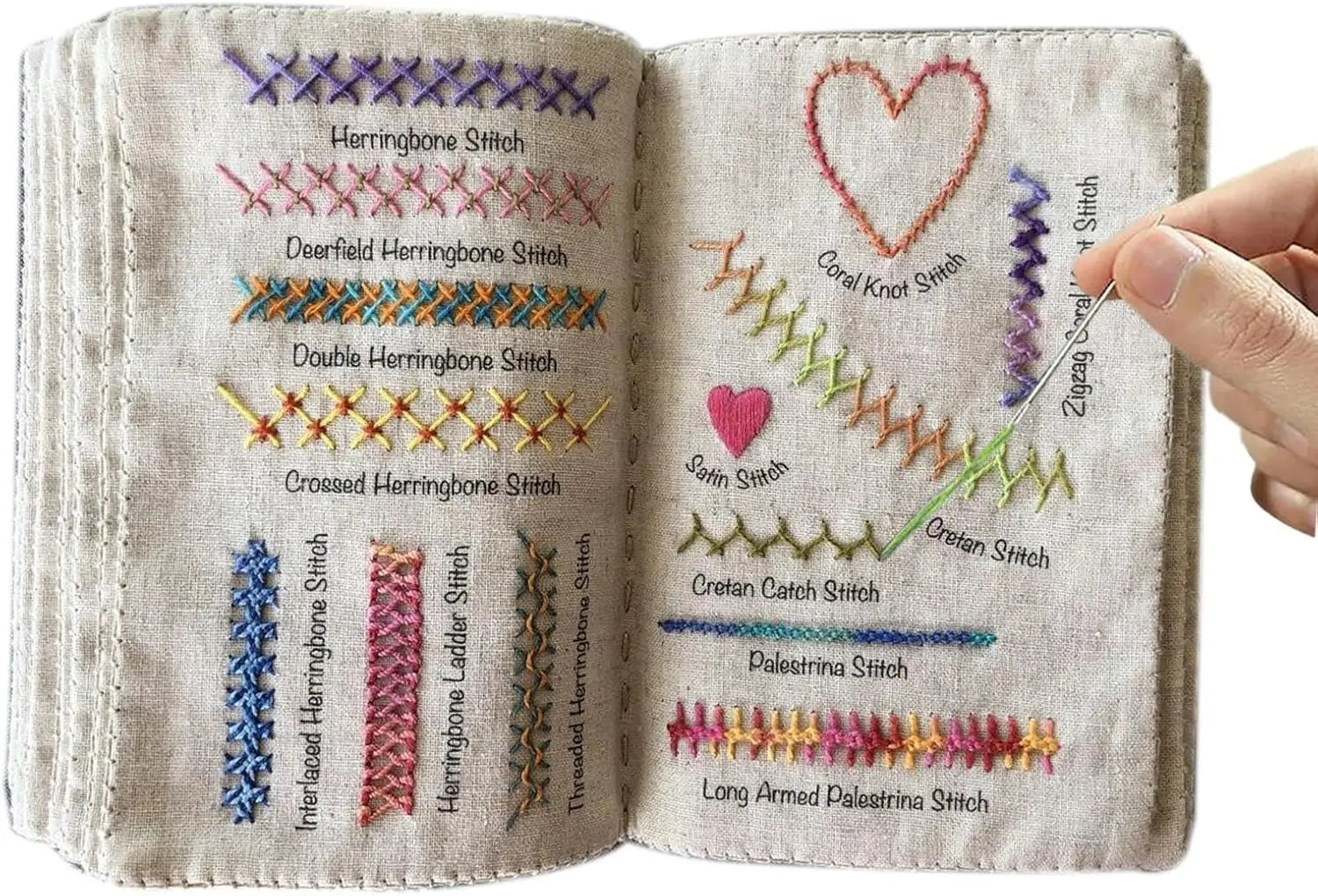 Beginners Embroidery Instructions Book for DIY Sewing Kit