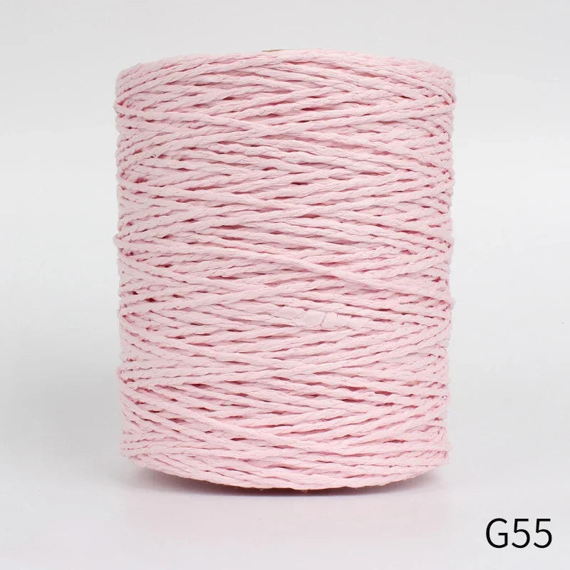 1Roll 280-300M Colorful Threads Natural Raffia Straw Yarn