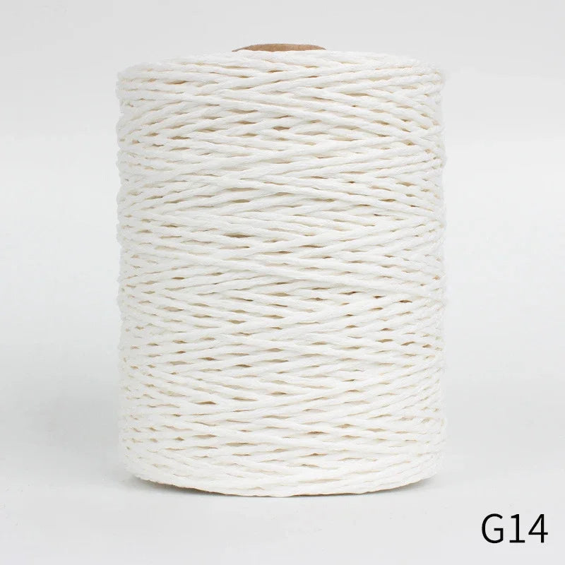 1Roll 280-300M Colorful Threads Natural Raffia Straw Yarn