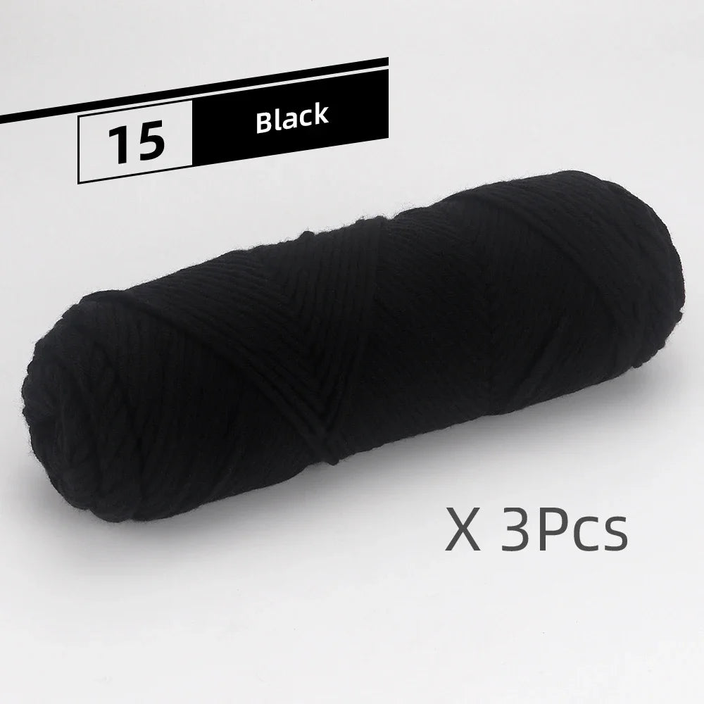 Light Worsted Soft Cotton Yarn | Pack of 3 Pcs-300g/10.5oz