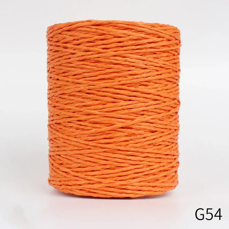 1Roll 280-300M Colorful Threads Natural Raffia Straw Yarn