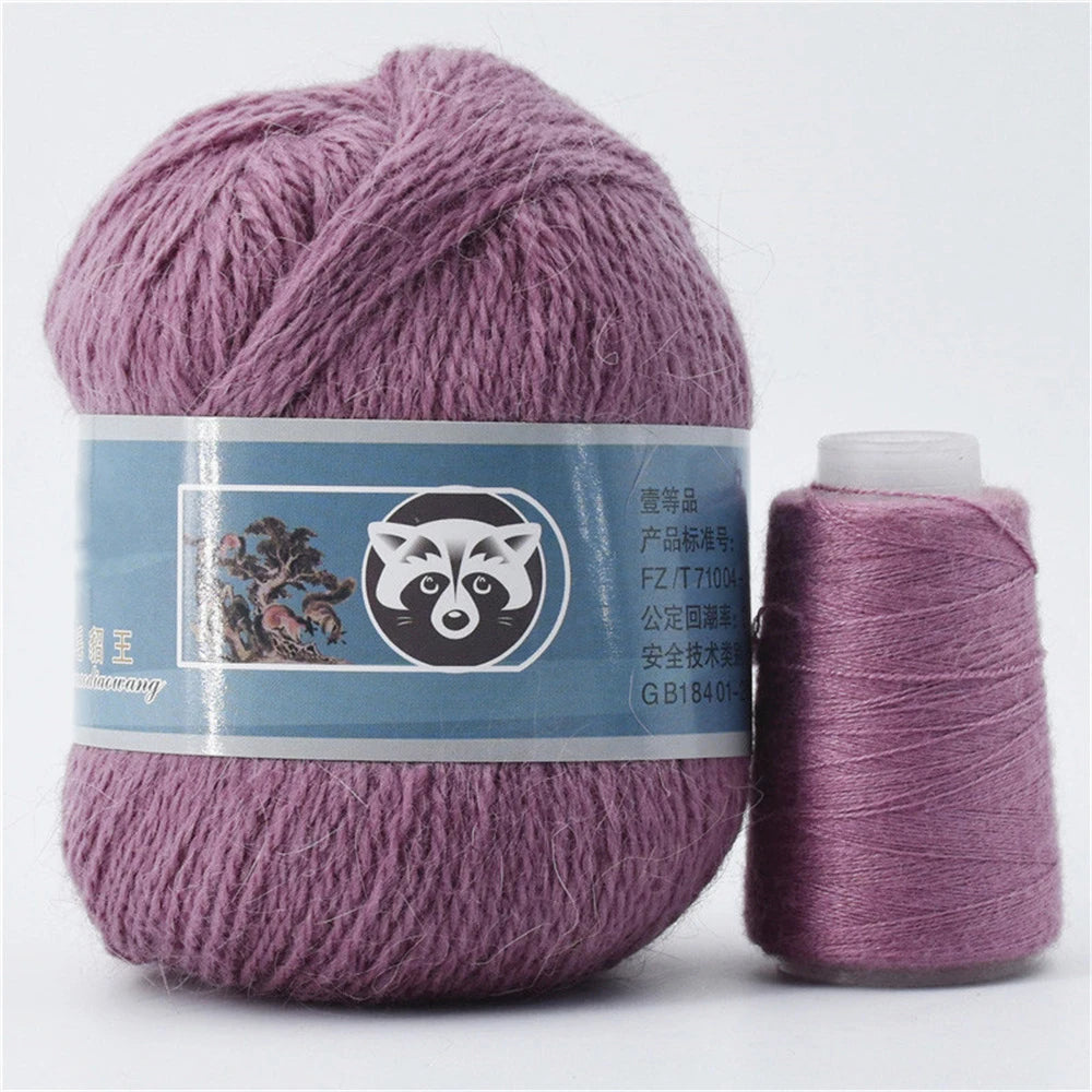Mink Fur Yarn for Knitting and Crochet 2-Ply | 1 Skein 340 M 50+20g