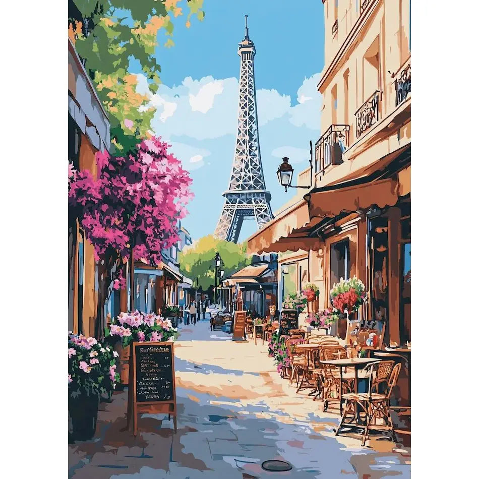 GATYZTORY Paint By Numbers Eiffel Tower City Scenery Paintings On Number Crafts Supplies Adults Handiwork Oil Decoration Home