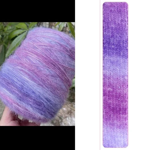 500g/roll Gradient Wool Mohair Yarn