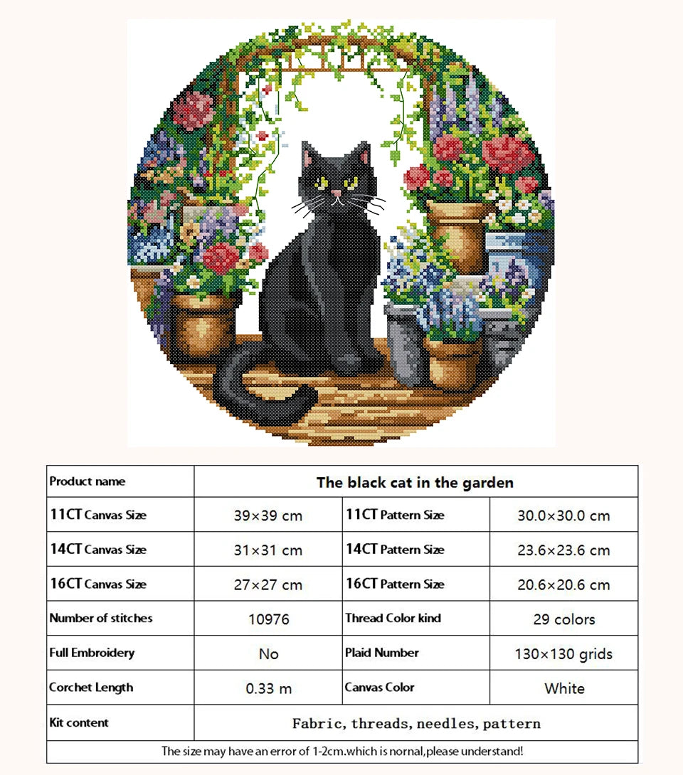 Cat On The Windowsill Patterns Counted Cross Stitch Set DIY 11CT 14CT 16CT Stamped DMC Cross-stitch Kit Embroidery Needlework