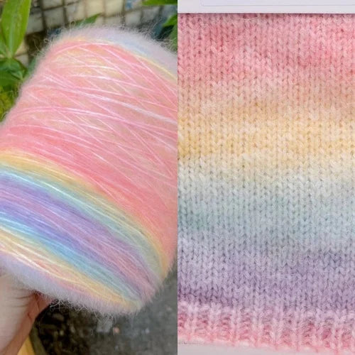 500g/roll Gradient Wool Mohair Yarn