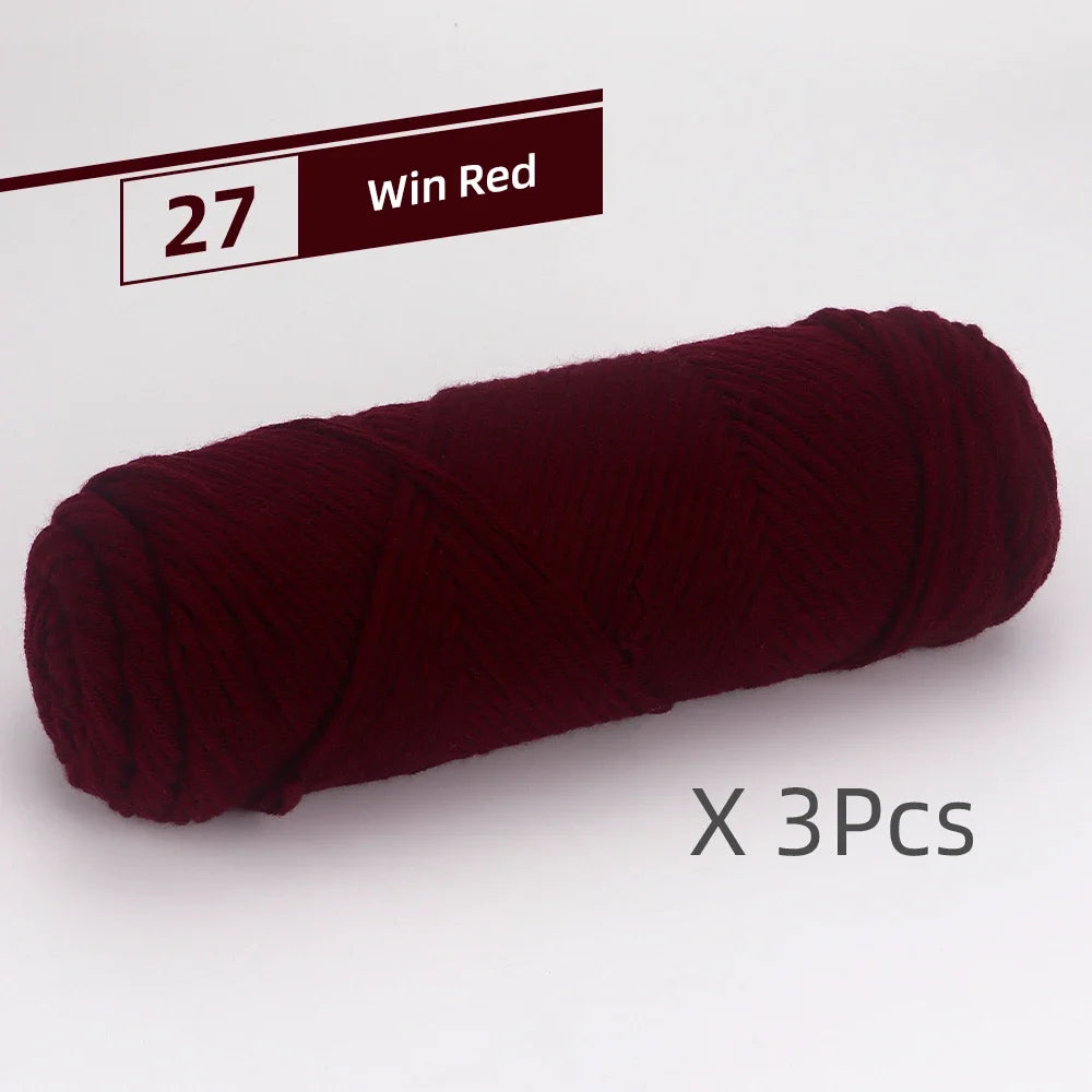 Light Worsted Soft Cotton Yarn | Pack of 3 Pcs-300g/10.5oz