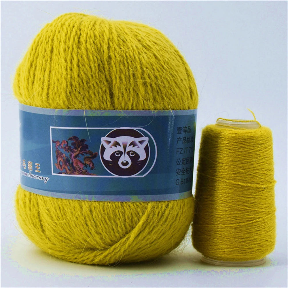 Mink Fur Yarn for Knitting and Crochet 2-Ply | 1 Skein 340 M 50+20g
