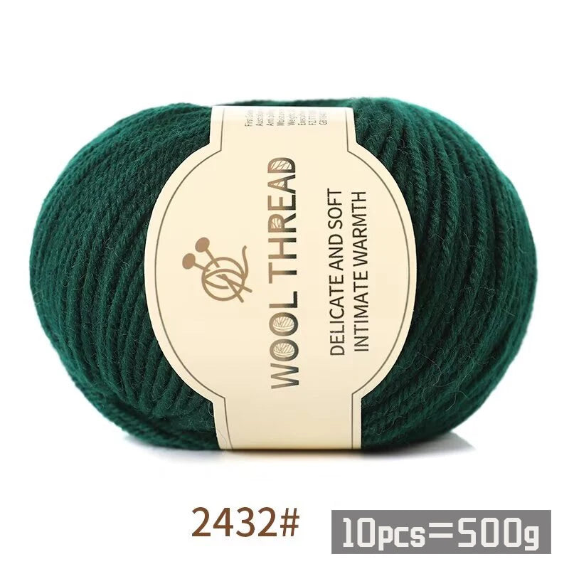 500g 290 Medium Coarse Combed Alpaca Wool Yarn | 10 Balls/Pack