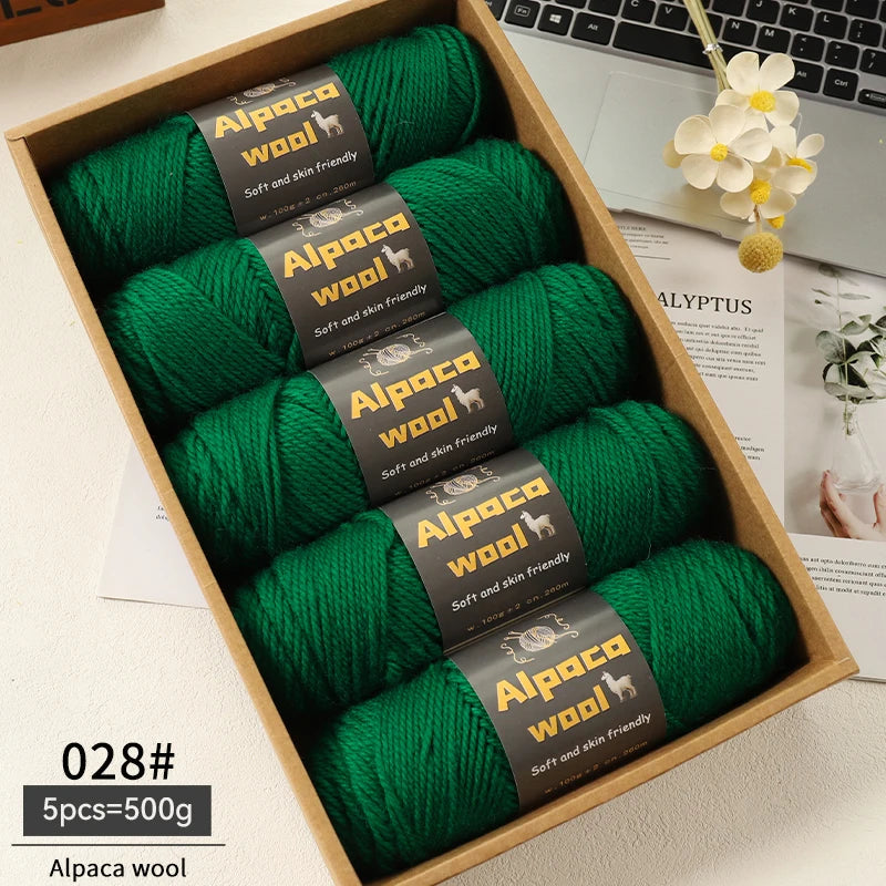 500g Alpaca Wool 245 Chunky Knitting Yarn | 5Pcs/Pack