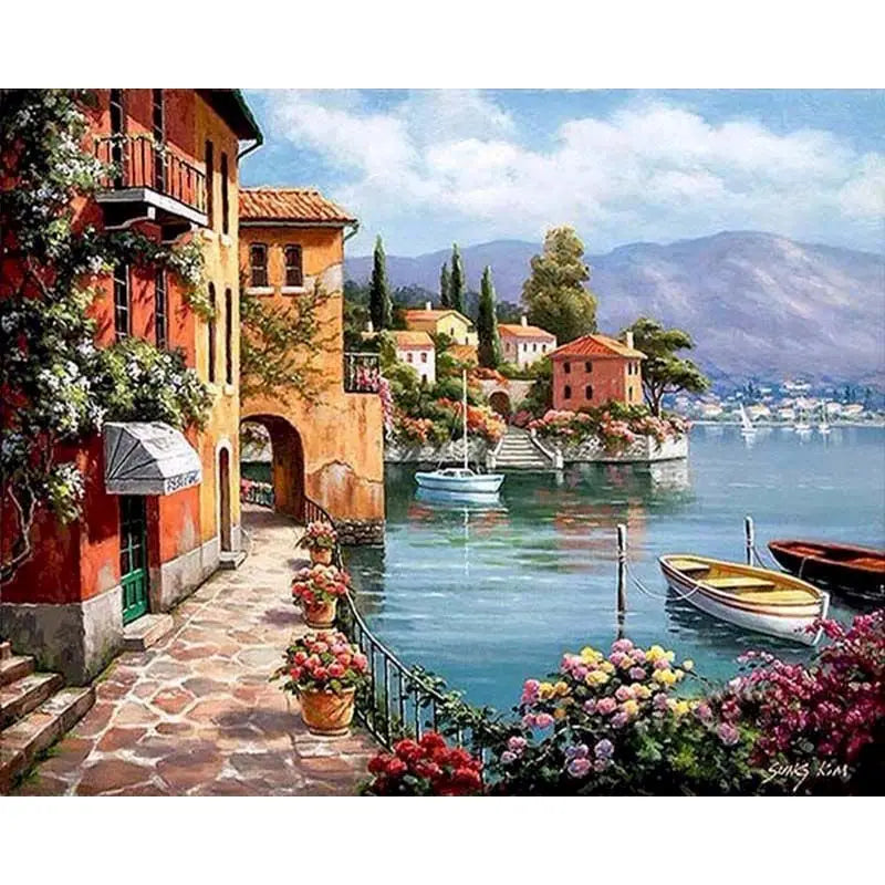 GATYZTORY Painting By Numbers Landscape Paint Canvas Picture Oil Painting By Number Coloring HandPainted For Adults Home Decor