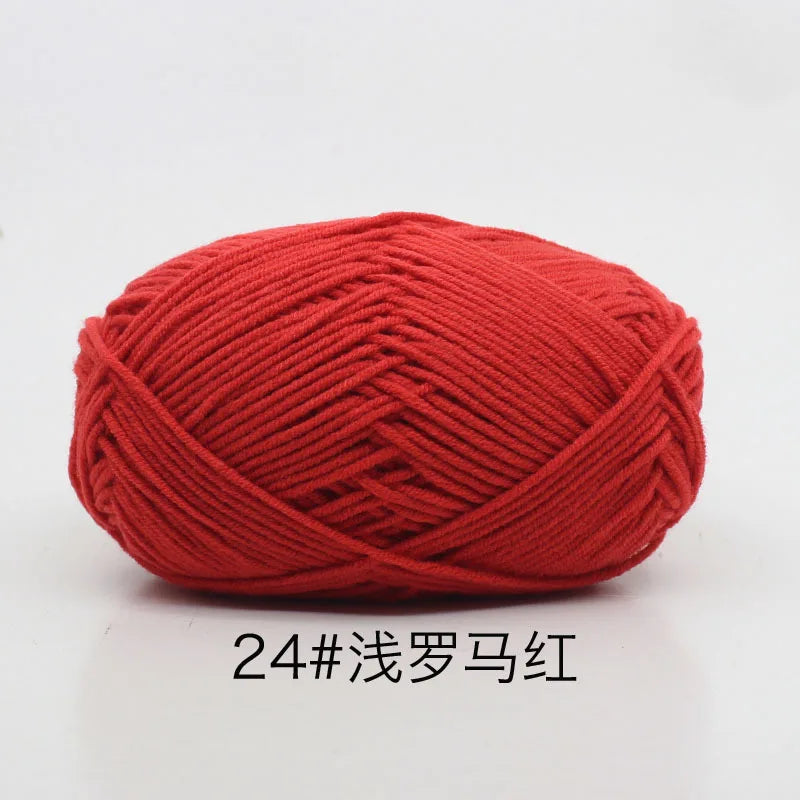 40-50g/Set 4ply Milk Cotton(80%) Knitting Yarn