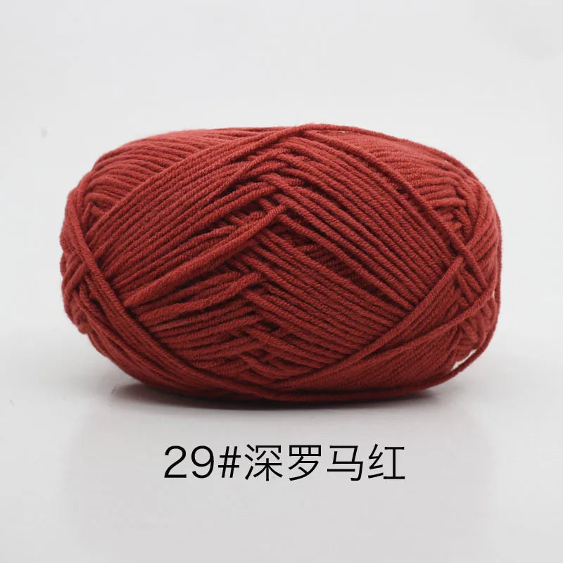 40-50g/Set 4ply Milk Cotton(80%) Knitting Yarn