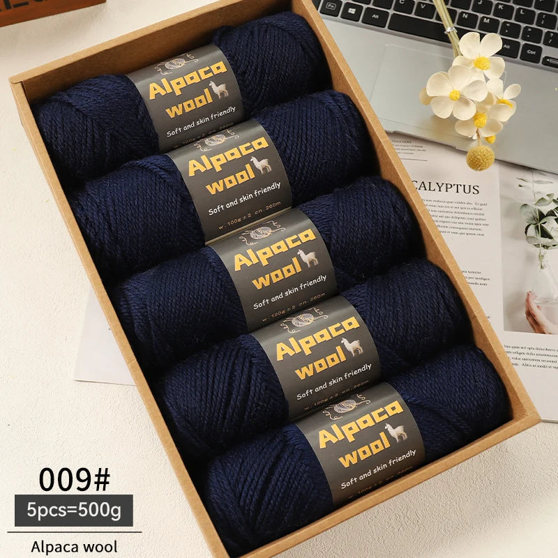 500g Alpaca Wool 245 Chunky Knitting Yarn | 5Pcs/Pack