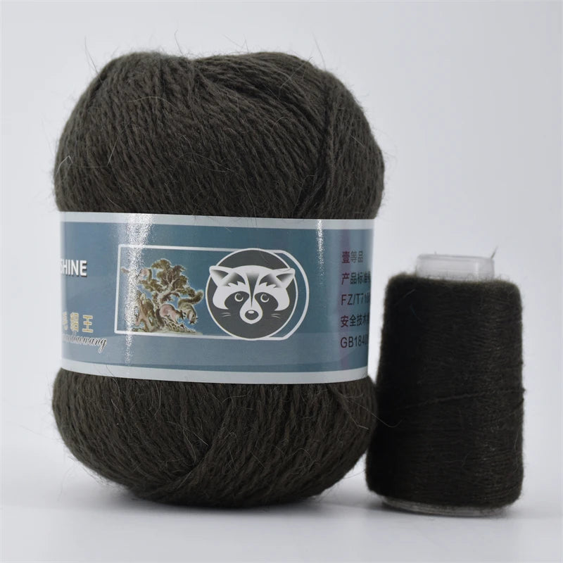 Mink Fur Yarn for Knitting and Crochet 2-Ply | 1 Skein 340 M 50+20g