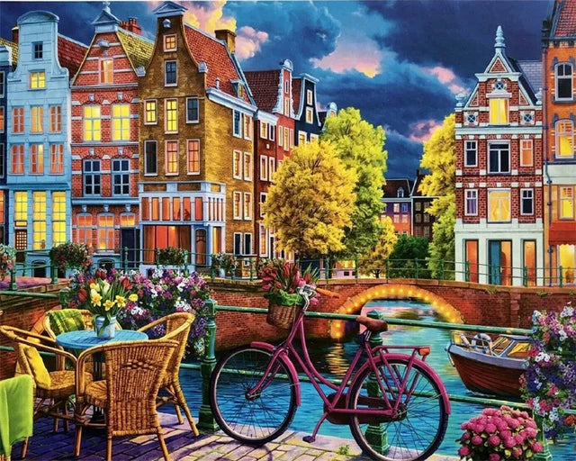 GATYZTORY Painting By Numbers Landscape Paint Canvas Picture Oil Painting By Number Coloring HandPainted For Adults Home Decor
