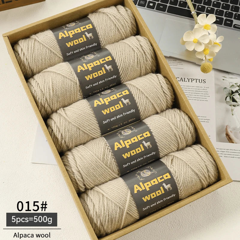 500g Alpaca Wool 245 Chunky Knitting Yarn | 5Pcs/Pack