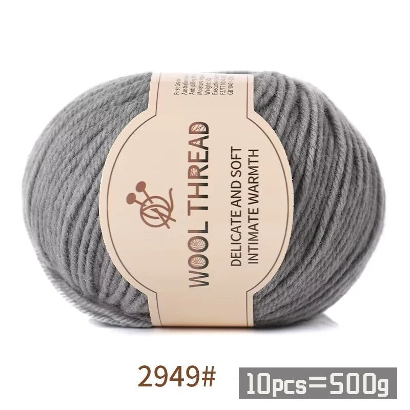 500g 290 Medium Coarse Combed Alpaca Wool Yarn | 10 Balls/Pack