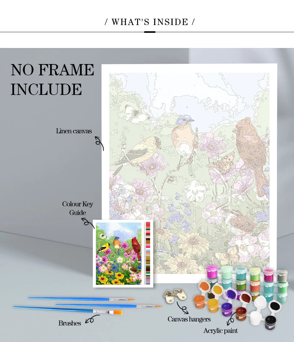 GATYZTORY Painting By Numbers Landscape Paint Canvas Picture Oil Painting By Number Coloring HandPainted For Adults Home Decor