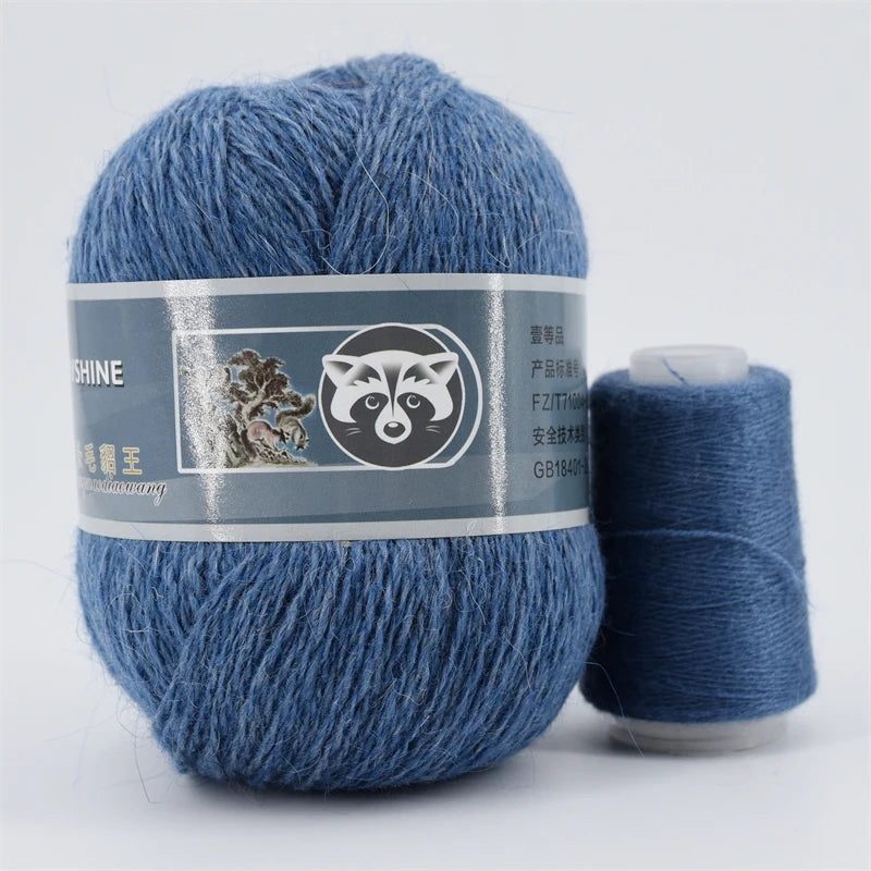 Mink Fur Yarn for Knitting and Crochet 2-Ply | 1 Skein 340 M 50+20g
