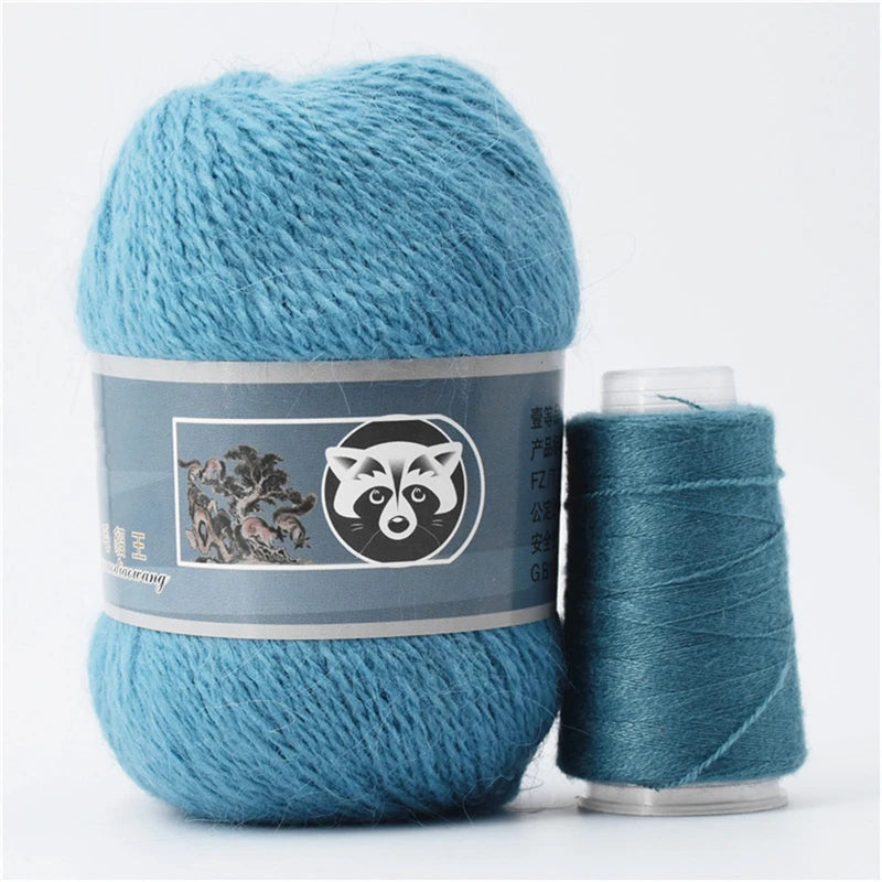 Mink Fur Yarn for Knitting and Crochet 2-Ply | 1 Skein 340 M 50+20g