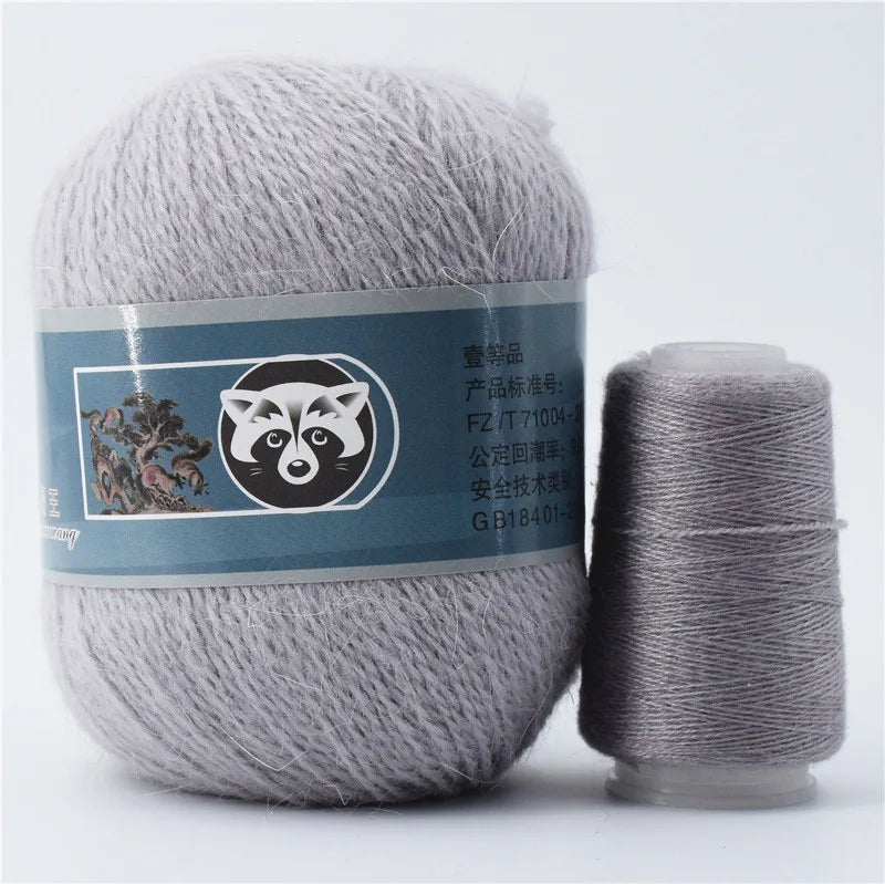 Mink Fur Yarn for Knitting and Crochet 2-Ply | 1 Skein 340 M 50+20g