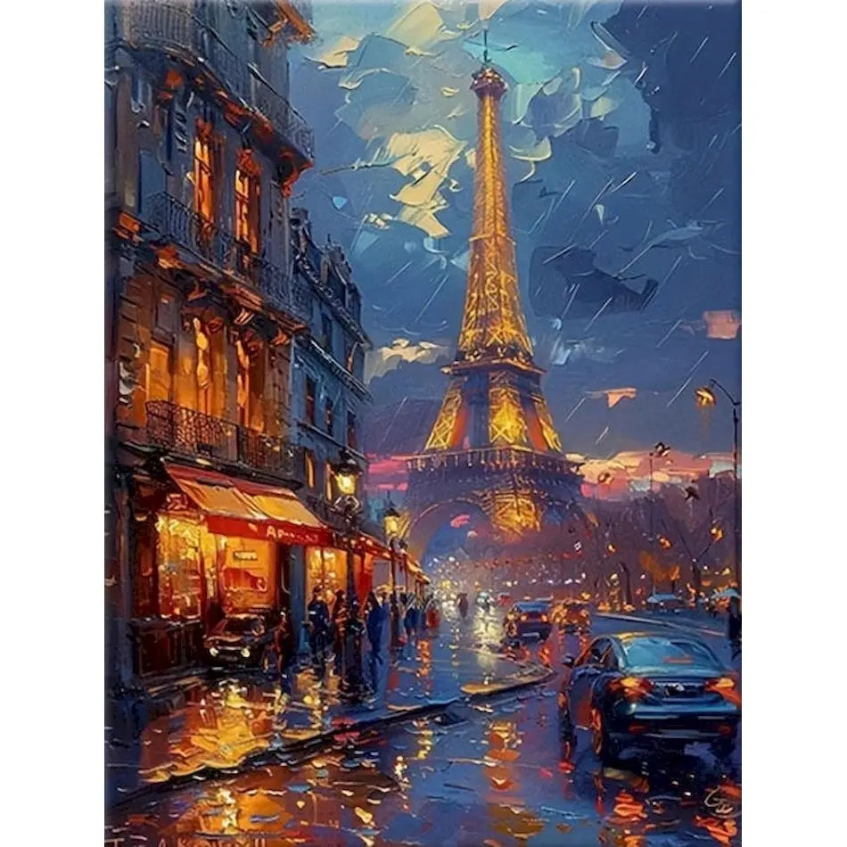 GATYZTORY Paint By Numbers Eiffel Tower City Scenery Paintings On Number Crafts Supplies Adults Handiwork Oil Decoration Home