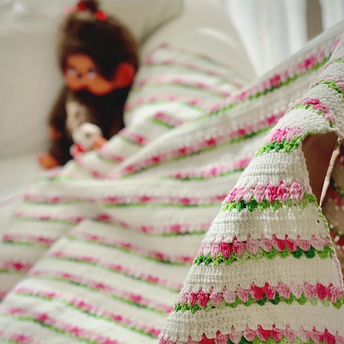 Tulip Blossom Crochet Blanket Kit
