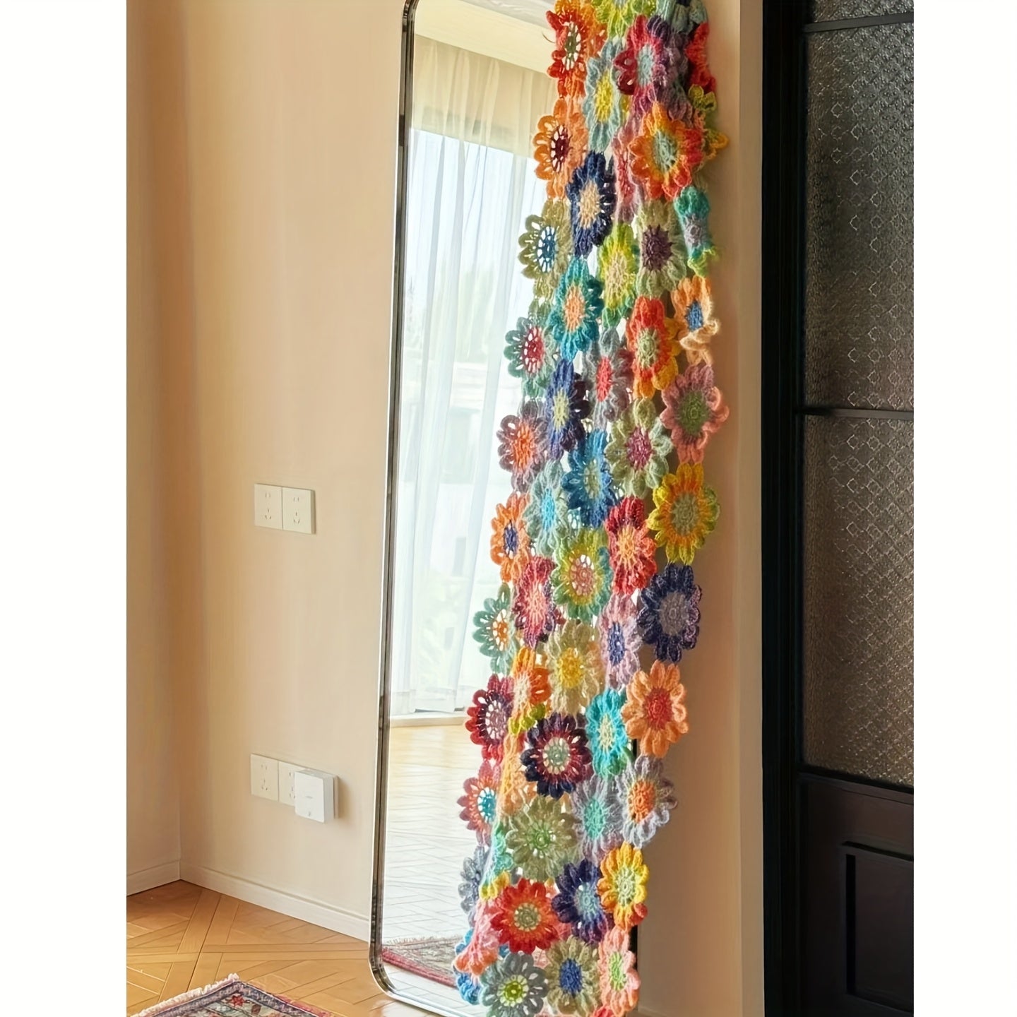 Gradient Rainbow Floral Crochet Blanket Kit