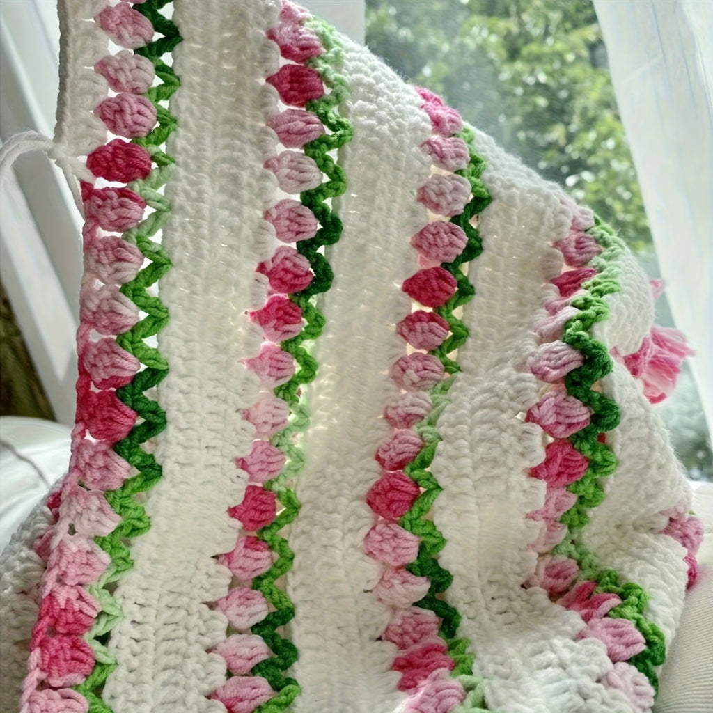 Tulip Blossom Crochet Blanket Kit